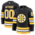 Custom Boston Bruins Home Jersey - Black