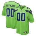 Custom Seattle Seahawks Alternate Jersey - Neon Green