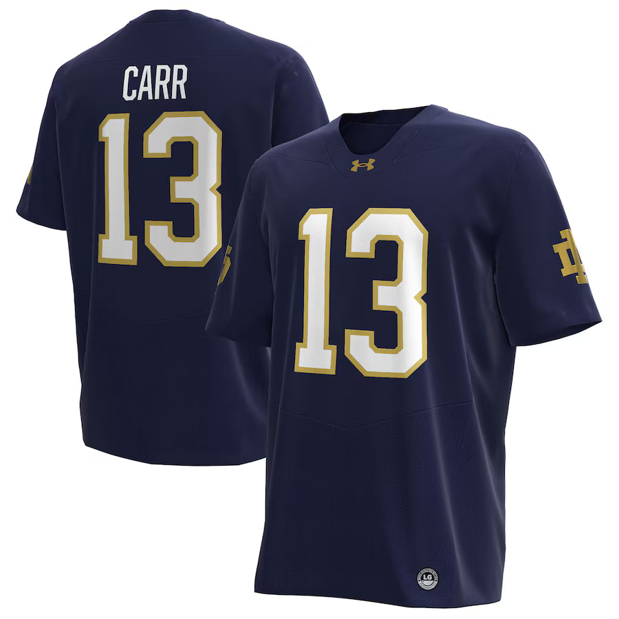 CJ Carr Notre Dame Fighting Irish Jersey - Navy